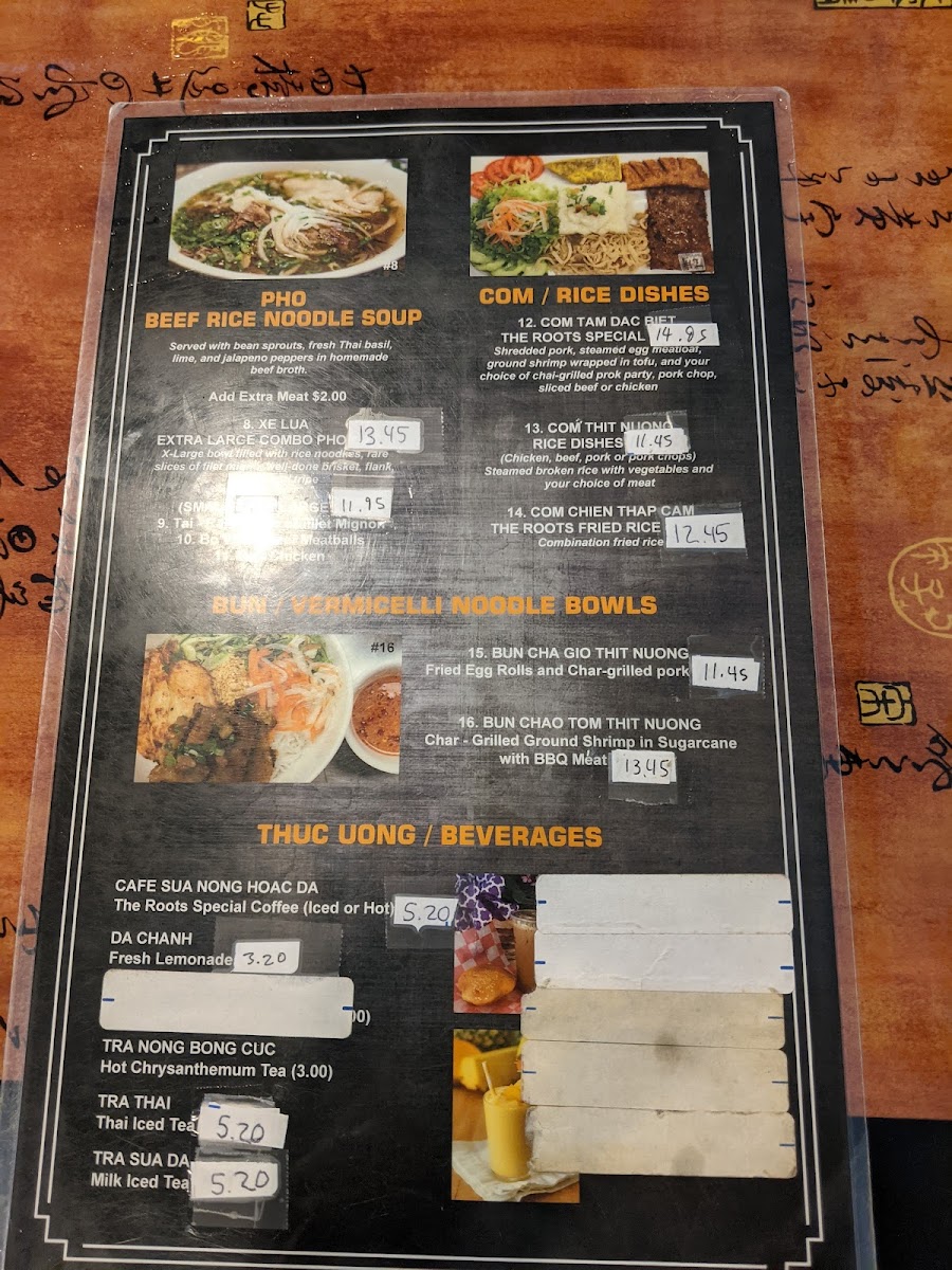 Menu The Roots Vietnamese Restaurant-10